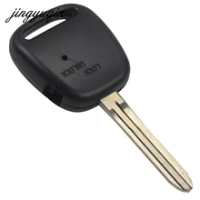 Jingyuqin 1 боковой кнопки дистанционного Оболочки для toyota carina estima harrier Previa Corolla Celica случае ключ TOY43 лезвие