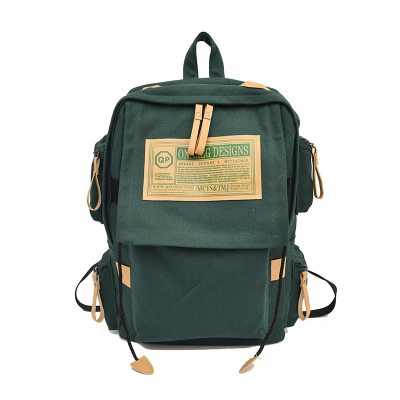 

Classic backpack fashion young design high school student computer backpack student school bag wearable canvas waterproof