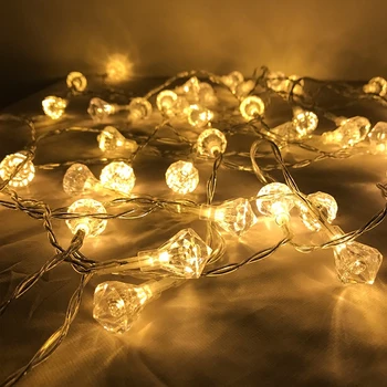 Led String Licht Batterij Case 50LED Lamp Lantaarn Decoratieve String Lights Knipperende Sterren Glinsterende Diamanten Slaapkamer Nachtlampje