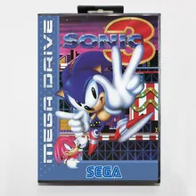 Игровая карта Sonic 3 16 bit sega MD с розничной коробкой для sega Mega Drive для Genesis