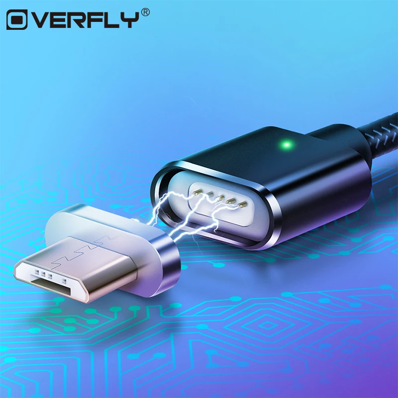 

Overfly Micro USB Magnetic Cable Magnet Quick Charge USB Phone Cables 1m Android Wire Mobile Phone Fast Charging Data Cord