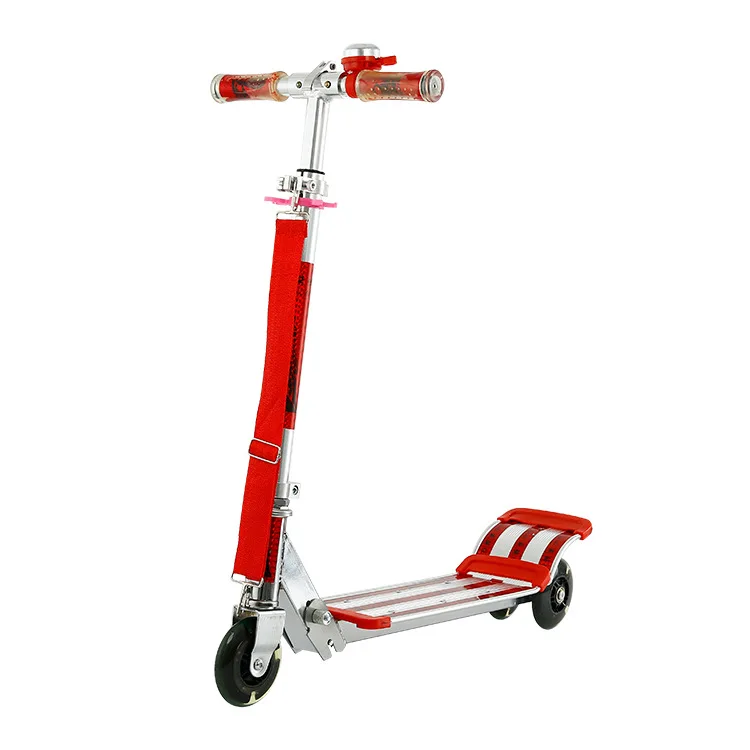 

LK711 Thickened Aluminum Alloy Foldable Foot Scooter 3 PVC Flashing Wheel Kick Scooter Height Adjustable Scooter 60kg Bearing