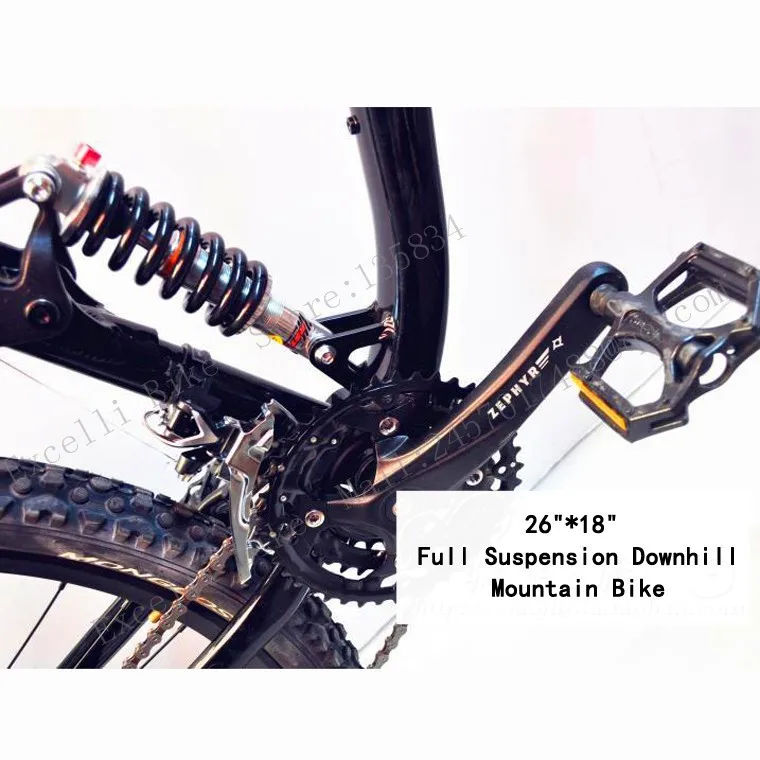 Best 21/24/27/30 Speeds 26*17" Aluminium Alloy Soft-tail Full Suspension Downhill Bicicleta Mountain Bike26 Oil Disc Brake Bicicletas 7