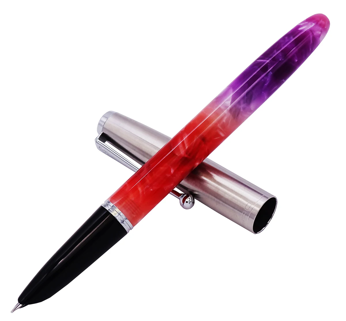 Ручка перьевая Jinhao из нержавеющей стали акриловая сверхтонкая гладкая с