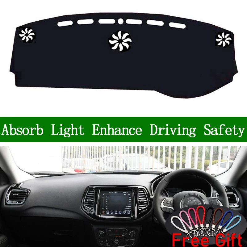 Us 12 84 24 Off For Jeep Compass 2017 2018 2019 Right Hand Drive Dashboard Cover Car Stickers Sun Shade Dash Mat Carpet Interior Accessories In Car