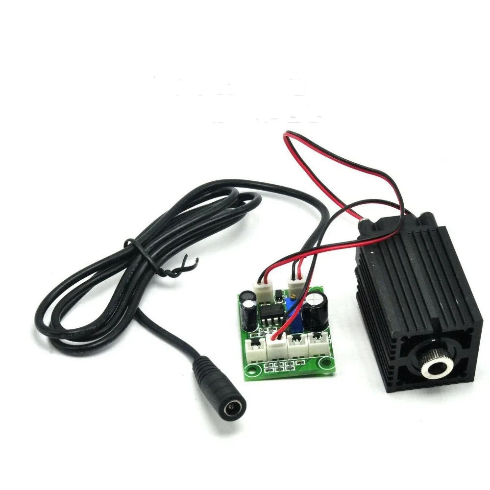 w 12V Power Adapter Focusable 200mw 808nm Infrared IR Laser Diode Module Focus Dot Head TTL Fan Cooling