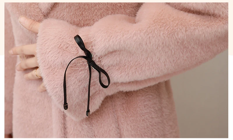 Высокое качество норковый мех женские пальто новые осенние зимние женские утепленные шерстяные смеси верхняя одежда средней длины куртки