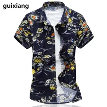 Лето стиль рубашка мужская повседневная футболка с короткими рукавами рубашки мужские Высокое качество хлопка и шелка рубашки мужские большие размеры M-6XL