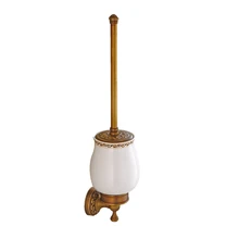 MADICA 9*19,5 cm soportes de cepillo de baño para ducha de latón Vintage desechable tipo WC cepillo de baño de Metal para armario de uñas cepillo de tazón