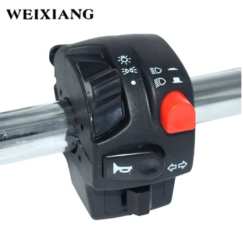 

7/8" Motorcycle Handlebar Switch Assembly Engine Electric Start Kill Horn Beam Headlight Fog Light Push Button Switch For BMW GS