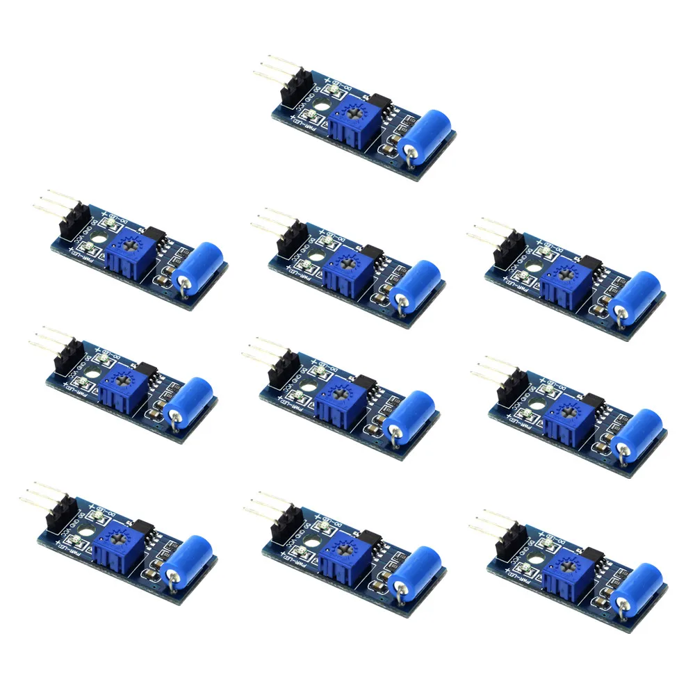 

10pcs/lot SW-420 Normally Closed Vibration Sensor Module for Alarm System Smart Vehicle Robot Airplane for arduino Diy Kit