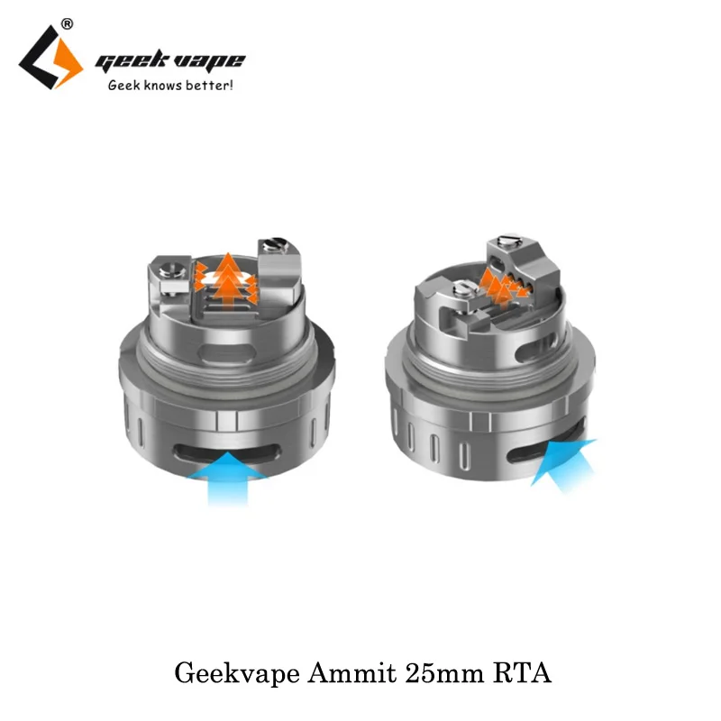 Оригинальный атомайзер GEEKVAPE AMMIT 25 RTA емкость 2 мл/5 мл Улучшенная система 3D