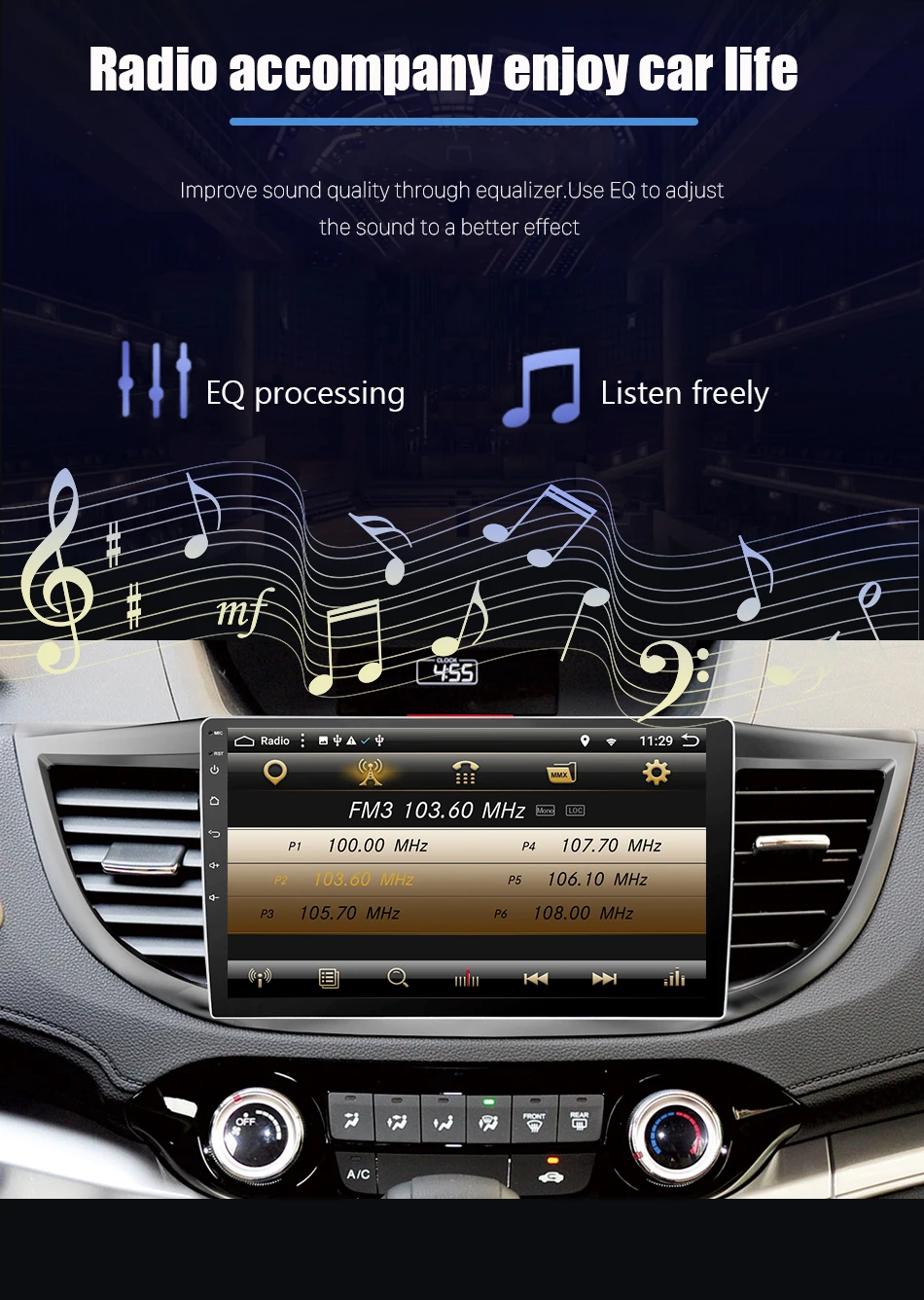 Clearance Eunavi 10.1" Android 8.1 8 core gps multimedia player For Honda CR-V CRV 2012-2016 car navigation raido video audio player 2 din 11