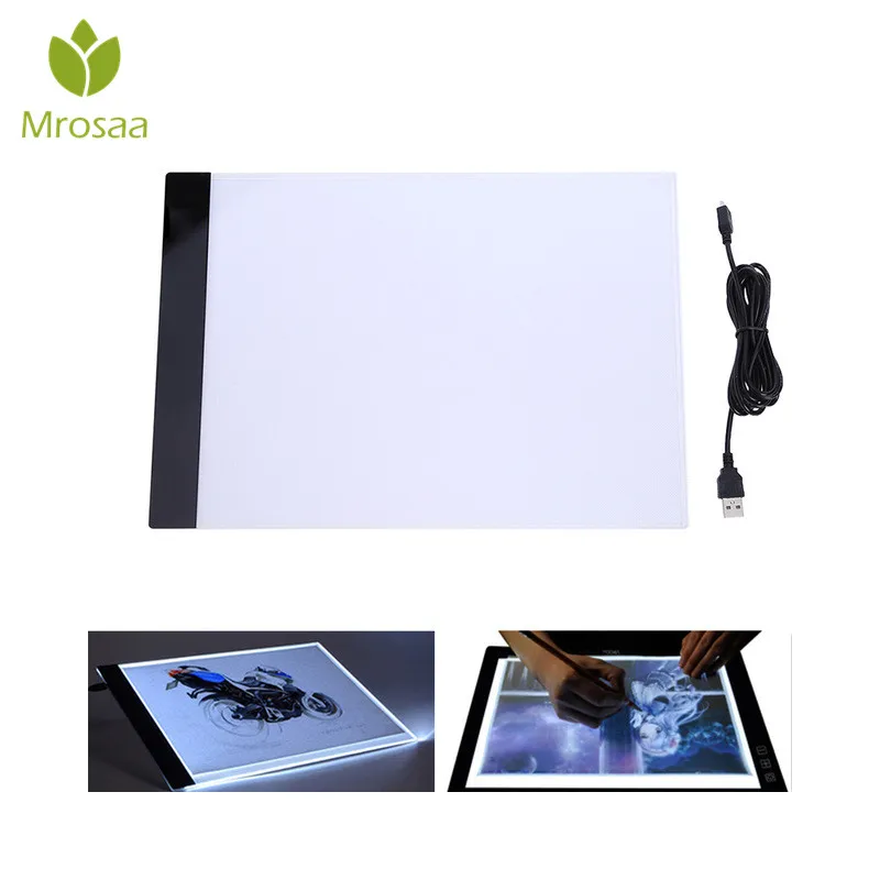 

Mrosaa 3.5mm A4 Light Tablet Ultrathin LED Drawing Board with Usb Cable Embroidery Diamond Painting Cross Stitch Tool Lighing