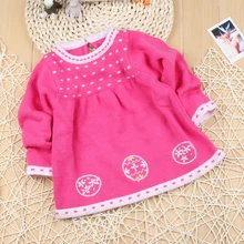 Новинка весна-осень ребенка и детская одежда ребенок хлопок пуловер с круглым вырезом детские свитера свитер для девочки милый вязаный свитер