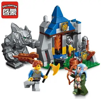 

Enlighten 2303 The War of Glory Castle Knights Defend Barrack Building Blocks 3 Figures 134pcs Educational Bricks Toys Boys Gift
