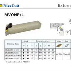 Бесплатная доставка DVUNL2020K16/2525M16 Nicecutt для VNMG вставить токарный станок держатель инструмента