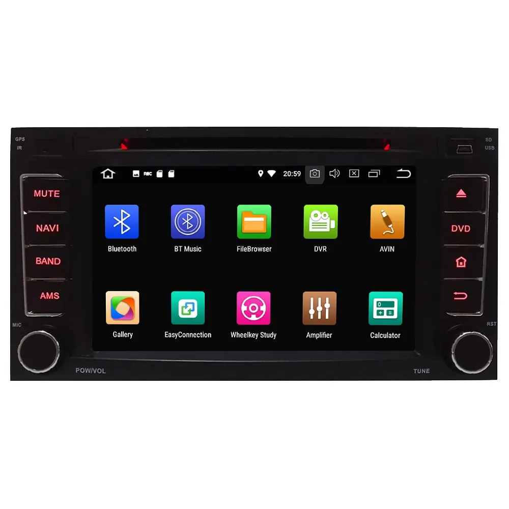 Cheap 7" Octa Core 4G Android 8.1 4GB RAM 64GB ROM Car DVD Player Stereo GPS Glonass For Volkswagen VW Touareg Multivan Transporter T5 1