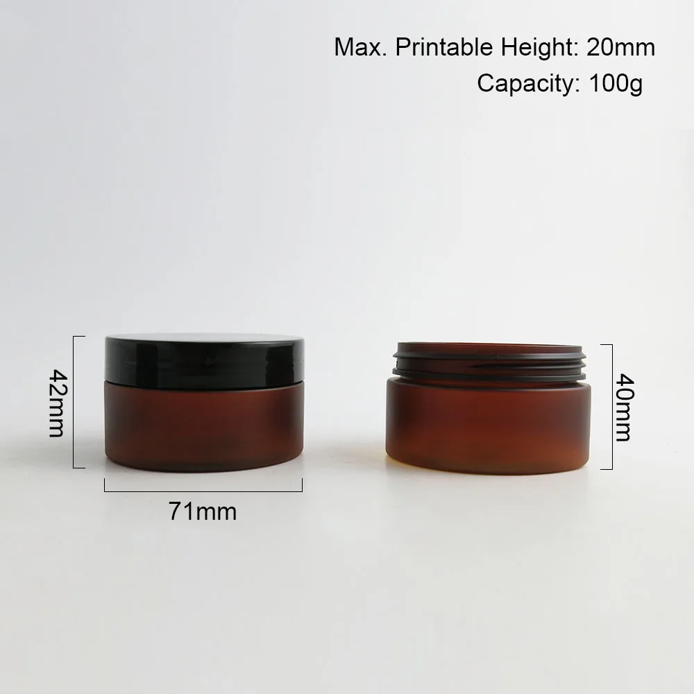 24 x 100g DIY Mini Portable Amber Jar Pot Box Makeup Nail Art Cosmetic Cream 100cc 4