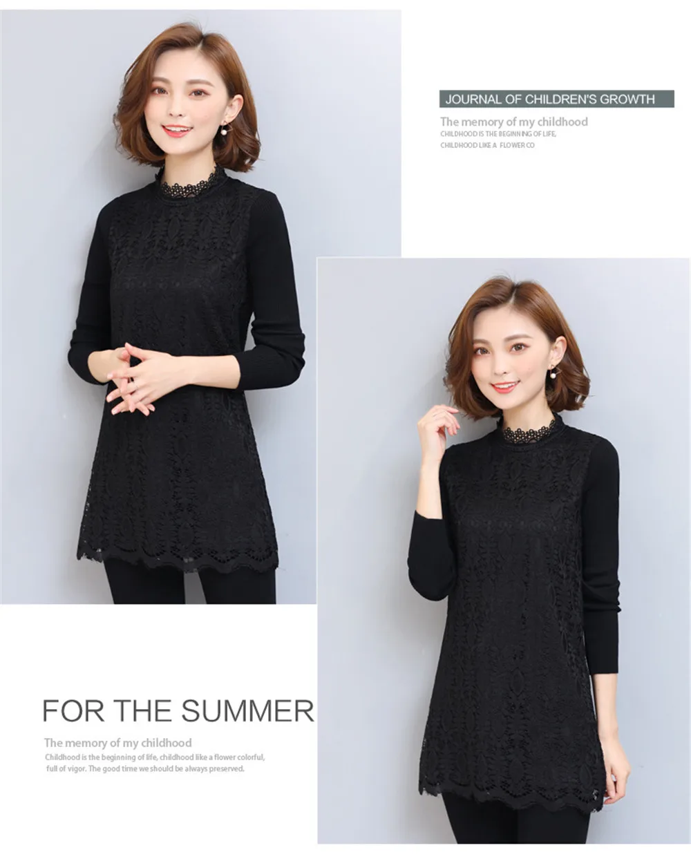 Autumn-Winter Thicken Women Lace Dress 2017 All Match Sweater Sleeve Wine Lace Dress vestido Plus Size 3XL bodycon Work Dress  (3)