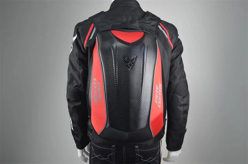 Carbon Fiber Motorcycle Helmet Backpack Moto Bag Reflective Travel Bag Hard Shell 56*30*37