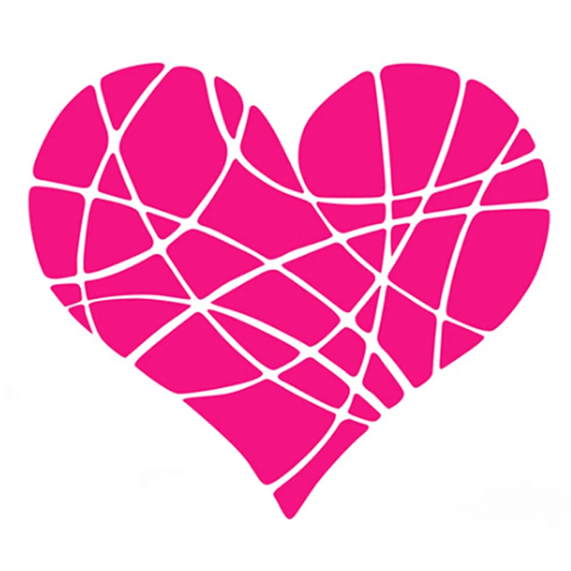 1PC Geometric Heart DIY Wall Sticker For Home Decor New Style Creative Romantic Living Rooms ...