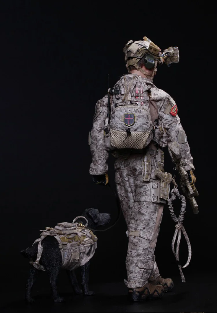 1/6 Спецназ ВМС команда Six DEVGRU Halo фигурка с собачкой Студенческая Модель игрушки