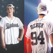 Nuevo Planeta#3 kpop exo chanyeol EXO sehun xiumin exo baekhyun футболка mujeres camiseta Harajuku EXO