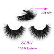 New on sale SD01 3D silk eyelash 100% Handmade crossing lashes 0.07 silk individual strip thick lashes