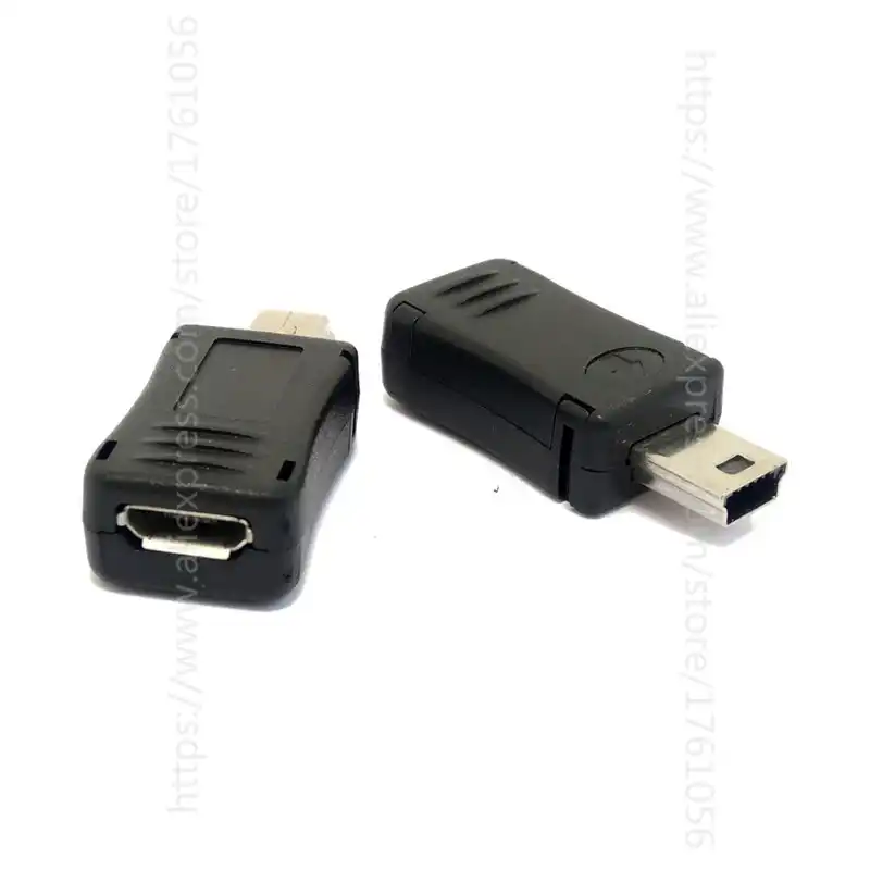 2 шт. USB 2,0 F/M Mini A 5 Pin 5 p штекер для Micro B 5 pin 5 P гнездовой разъем адаптера Кабельный разъем - изображение
