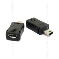 2 шт. USB 2,0 F/M Mini A 5 Pin 5 p штекер для Micro B 5 pin 5 P гнездовой разъем адаптера Кабельный разъем - изображение