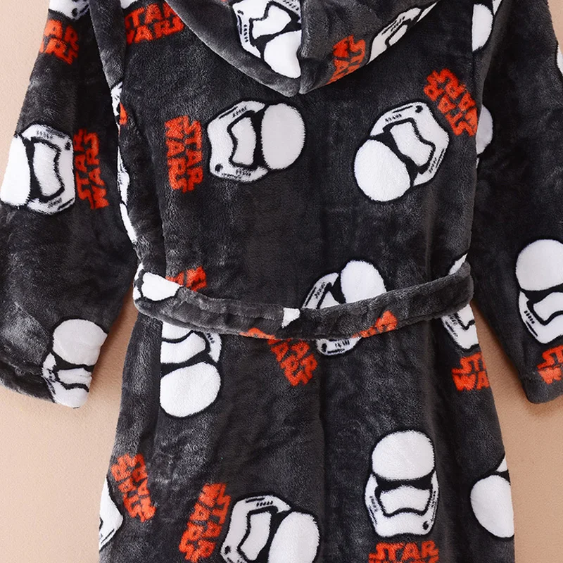 Star War Kids The storm troops Bathrobe Cospaly Imperial Stormtrooper Coral Fleece Pajamas Winter Children Sleepwear Bath robes5