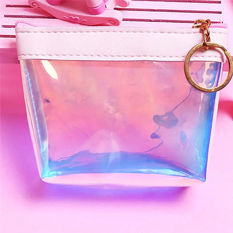 Women Short Style Fashion Lucency Jelly Mini Coin Purse women's wallet clutch portfel cuzdan billetera carteira 40MA1513
