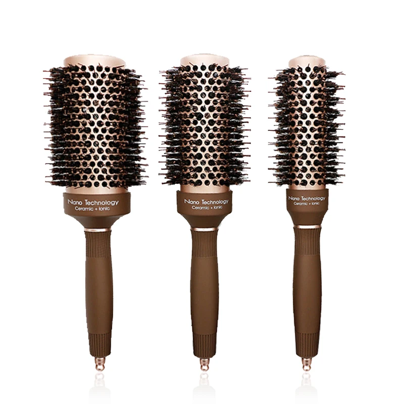 Heat Resisting Hair Brush Anti Static Nano Thermal Ceramic Coating & Anion Tech for Hair Drying, Styling, Curling, Straightening