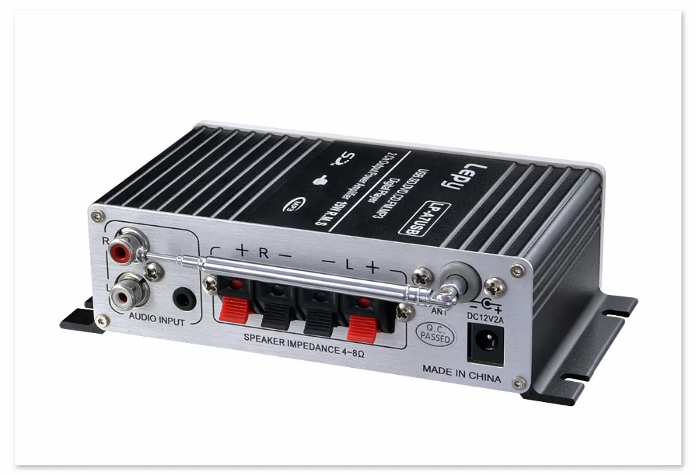 Bluetooth Lepy LP-A7USB усилители мощности с 12V3A мощность и аудио кабель Многофункциональный FM SD USB MP3-плеер для домашнего автомобиля