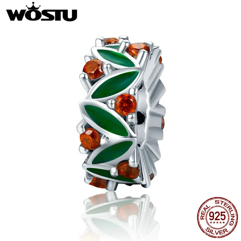 

WOSTU Luxury 925 Sterling Silver Winter Decorations Christmas Beads Fit WOST Charm Bracelets For Women Jewelry gift BKC317