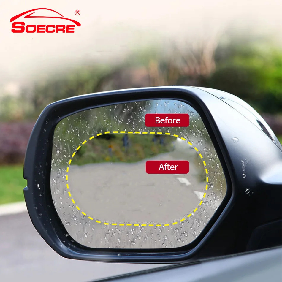 Film retroviseur Anti Pluie Film Impermeable retroviseur,360 R/églable Vision HD Nano Protecteur Clair Autocollant pour R/étroviseurs et Vitres Lat/érales de Voiture RIIMUHIR 8 Pi/èces Film retroviseur