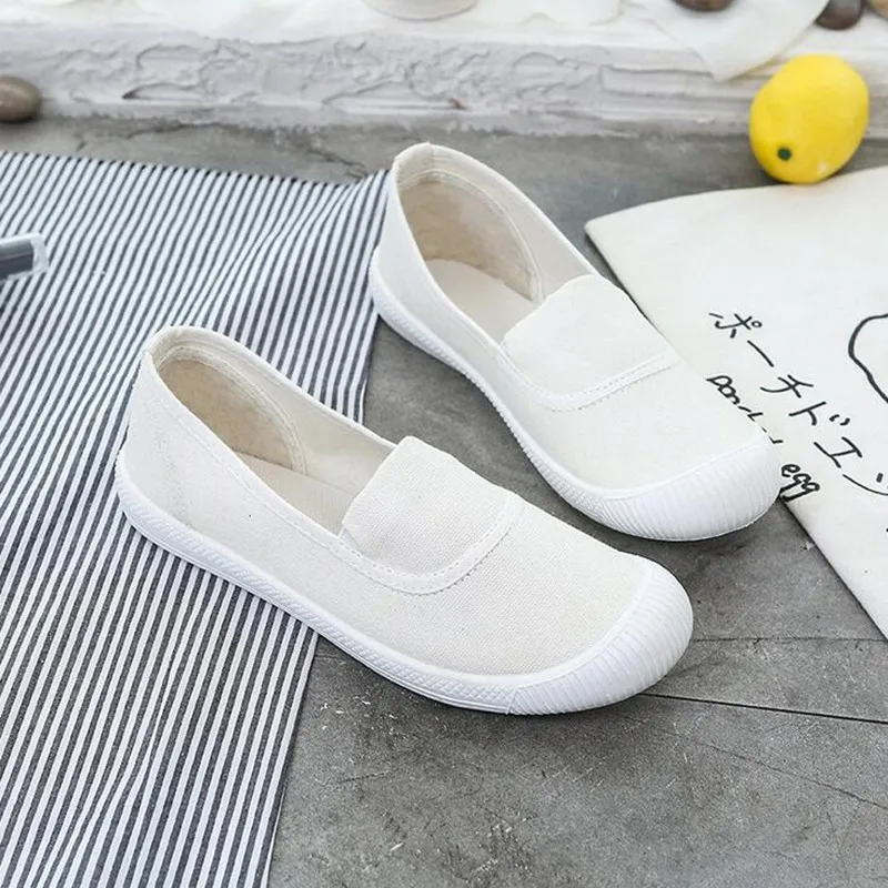 

Retro comfortable women's flat shoes spring and summer shallow mouth hot casual women's canvas shoes 2019 new fashion