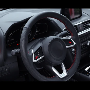 

ABS For Mazda CX-3 CX3 Steering wheel Interior Cover Trim car styling auto accessories 2pcs 2016 2017 2018