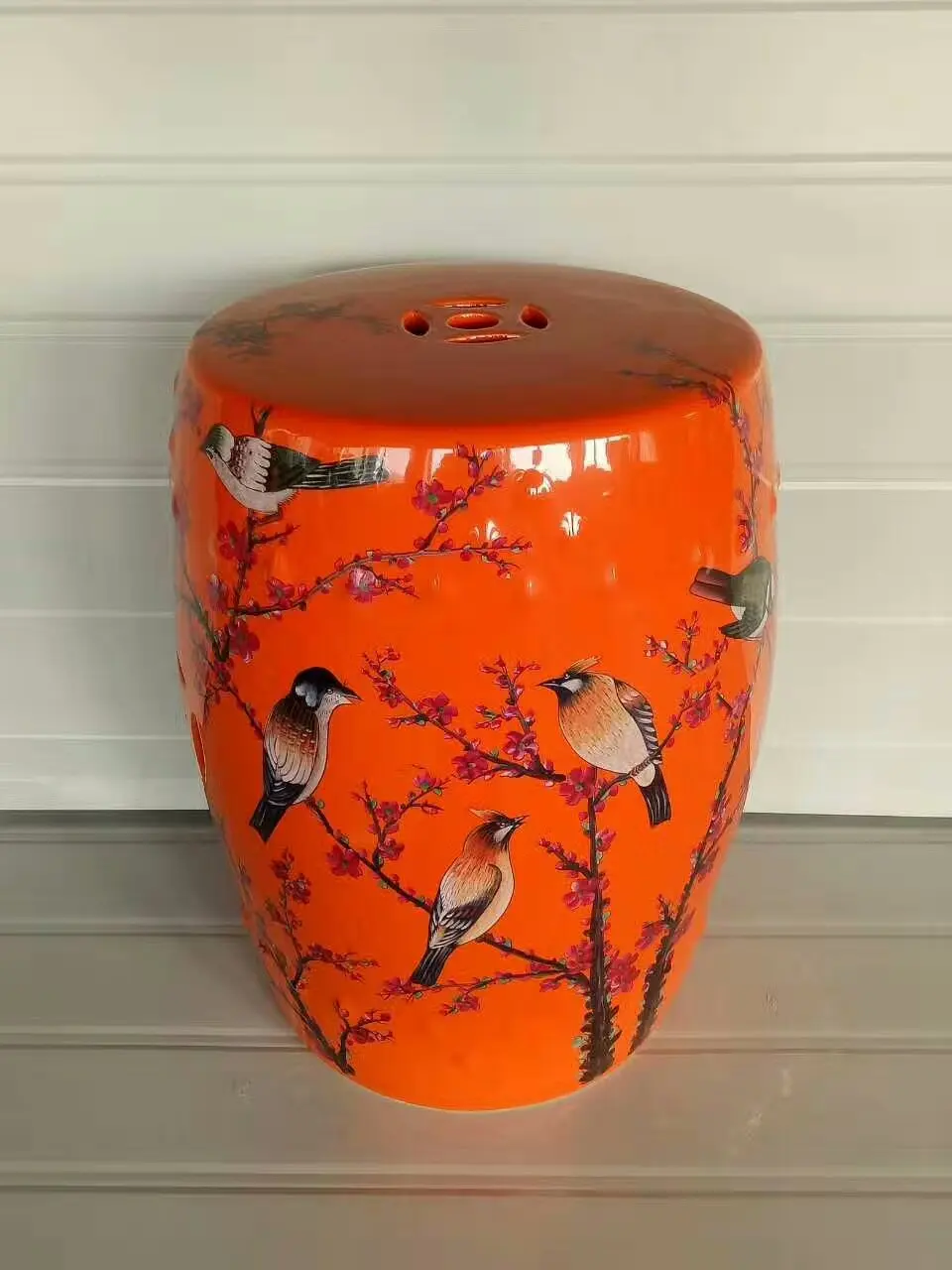 China Jindezhen dressing ceramic garden stool Chinese ceramic drum stool bathroom porcelain garden bar stool