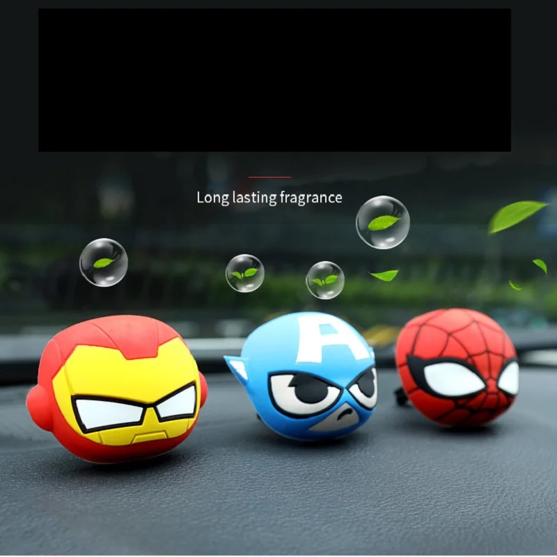 Cartoon Air Freshener with Clip Car Styling Perfume For Air Condition Vent Outlet The Avengers Marvel Superman Batman Fans