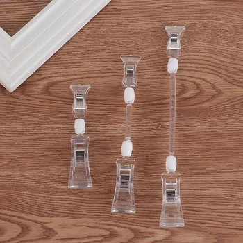 

S/M/L Clear Advertising Clips Durable Plastic Sign Display Holders Price Label Tag Clip In Supermarket Retails Shelf Clamp