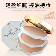 TLM Sun Block Натуральный Порошок для лица минеральные основы контроль над маслом Осветляющий отбеливающий консилер макияж прессованная пудра с пуховкой