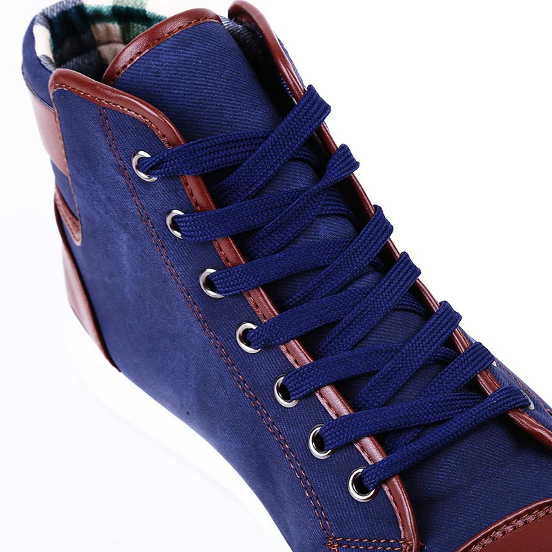Зимняя Теплая мужская повседневная обувь мужская обувь из искусственной кожи до щиколотки обувь на высоком каблуке мужские лоферы на шнуровке на плоской подошве
