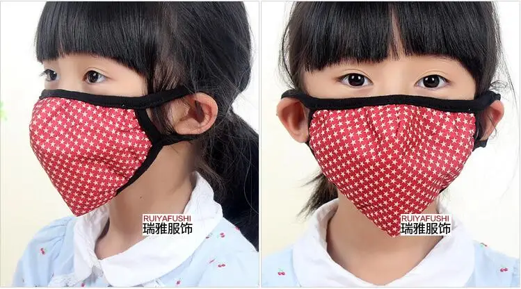 Хлопок PM2.5 Анти-пыль шторм рот маска Активированный уголь фильтр дети маска ветрозащитный рот муфельной анти дымке маска маски для лица для защиты от гриппа
