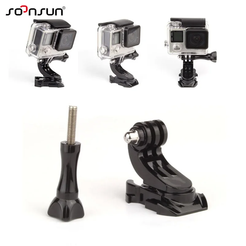 360 Degree Rotary J-Hook Buckle Mount + Long Thumb Screw for GoPro Hero 10 9 8 7 6 5 4 3 2 Xiaomi Yi SJCAM OSMO Action Accessory |