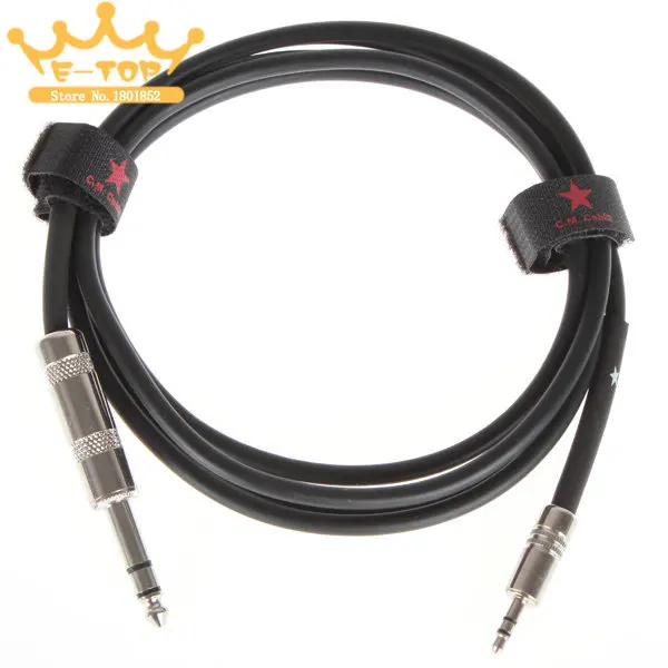 CM 01 6ft Shielded Stereo 3.5mm to 6.3mm Plug Electric Guitar Cable