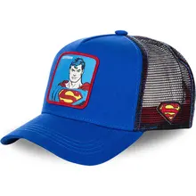 Новинка, бейсболка с вышивкой Marvel, высокое качество, модная, с рисунком Супермена, сетчатые кепки, хип-хоп шляпа, крутые шапки для уличных танцев