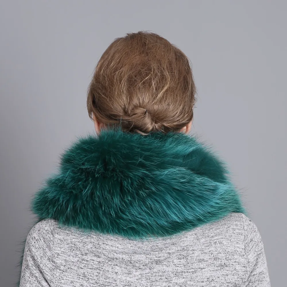 Nuevo 100% Hign End Real fox piel collar mujer lujo cómoda piel de zorro real bufanda señora elegante piel de zorro real collar envío gratis - 5