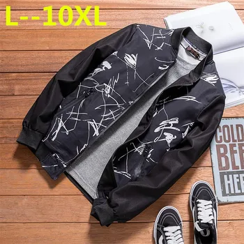 

10XL 8XL 7XL Brand Casual Jacket 2018 Spring Bomber Jacket Men Windbreaker Fashion Casual Coats Loose fit Plus Size Outerwear